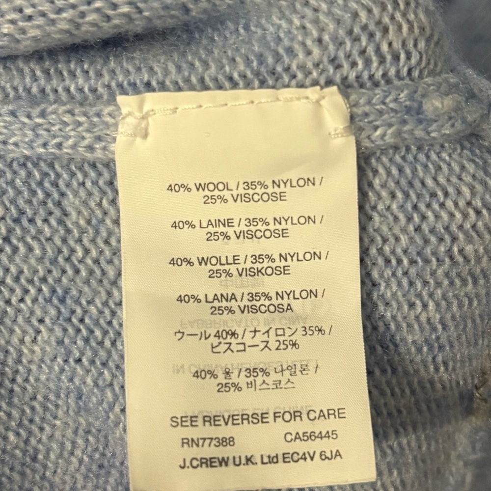 J. Crew Soft Heather Blue Crew Neck Sweater - Picture 4 of 4